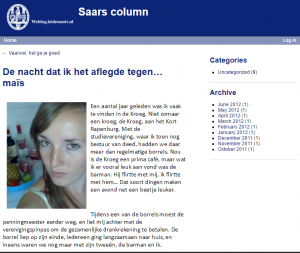 Columnist Sarah-Jayne Nogarede voor nieuwsbrief Universiteit Leiden juni